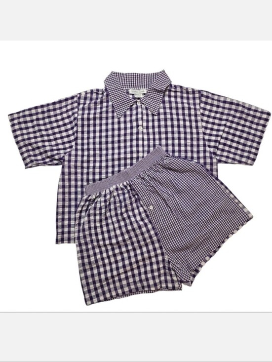 Willow Creek Other - Willow Creek Pajamas Shirt & Shorts Loungewear Sleep Set Purple White Size Small